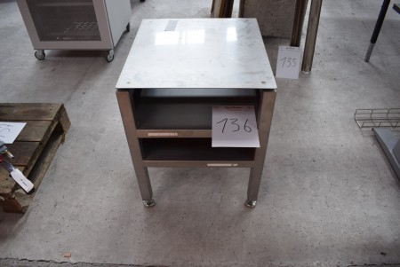 Bord rustfri stål 51 x 48 cm