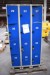 3 pieces. Steel cabinets, gates 4 in each, B 30 D x 55 x 185 cm H