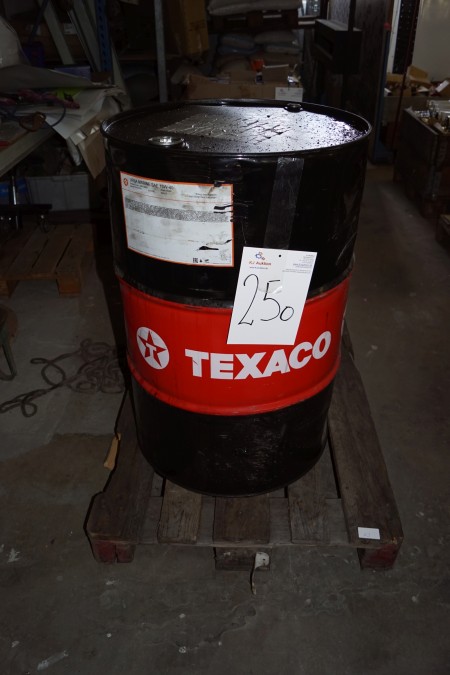 A barrel of oil, ursa marine SAE 15w-40, 3/4 full.