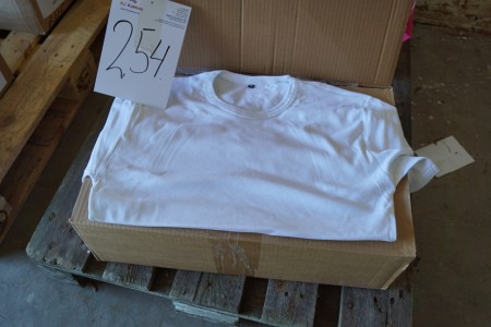 En kasse T-shirts hvid 3XL - 25 stk.