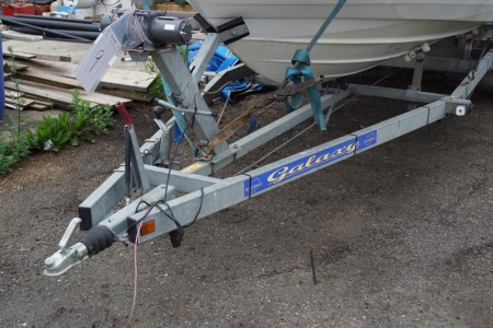 Boat trailer mrk. Galaxy Type G 1100 M Total weight 1440 kg. Total length approx. 6.0 M, reg.no.PL9479 without plates.