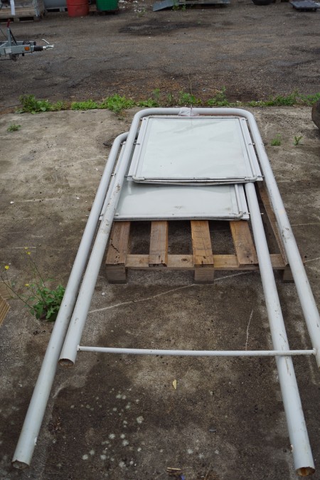 2 pcs. iron plate, for casting, H: approx. 260 B: approx. 102 cm.