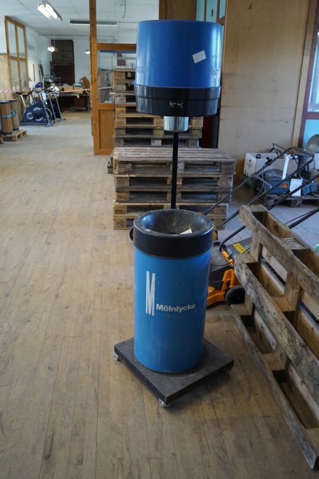 Paper dispenser with waste bin H 170 cm, Ø 33 cm