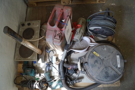 Electric tool, vacuum cleaner, jerry jug, etc.