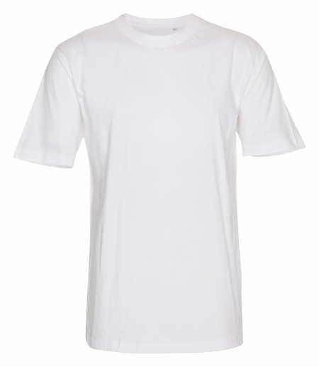 Nicht gepresster aufrechter Pfosten: 40 Stück Rundhals-T-Shirt, WEISS, 100% Baumwolle. 10 M - 10 L - 20 XL