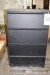 Large steel cabinet with 4 drawers, H: 132 B: 84 D: 62 cm.