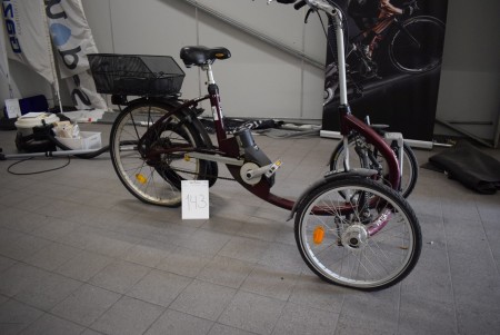 3-hjulet el-cykel med lader og 2 nye dæk, mrk. Viktor Power. Brugt