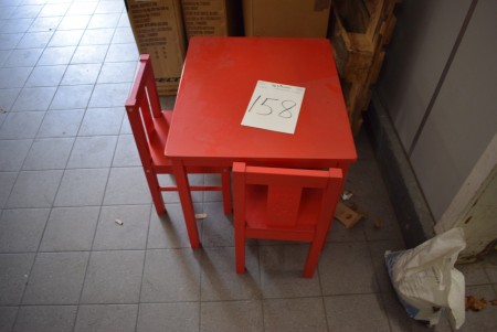 Childrens. Table and 2 chairs