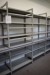4 subjects steel shelving about L 400 x H 235 cm