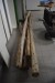 8 pcs. logs, bark on the floor + large tree trunk, firewood