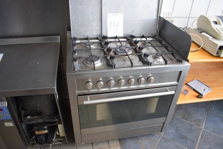 Stove with industrial burners 5 B 90 cm