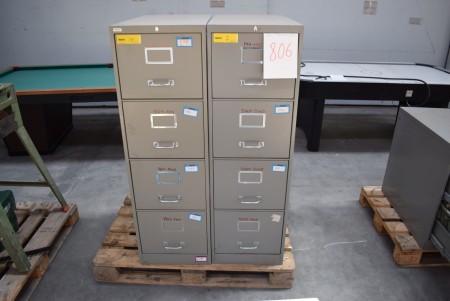 2 pcs. Workshop / filing cabinets with drawers 4