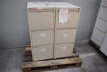2 pcs. arkivskbe with 3 drawers