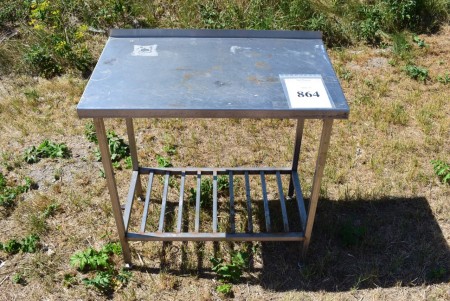 Stainless steel table with adjustable feet 100 L x D x 60 cm H 100