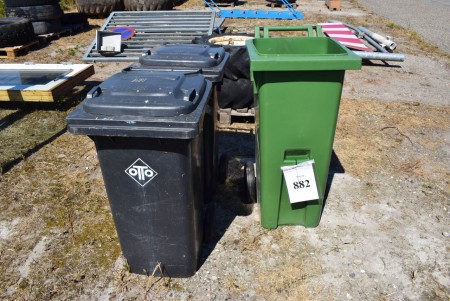 3 stk. affaldscontainer