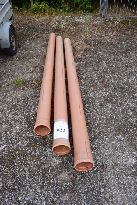 3 pieces. PVC pipe Ø160 mm L 300 cm