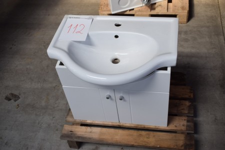 Vaskeskab med håndvask 65 cm