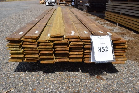 Pressure-treated sawn rustic, 22 x 120 mm, A quality about 50 m² (note is endenotet)