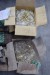 Pallet with various fittings, Antverber / eyelet, brass + Storm hooks etc.