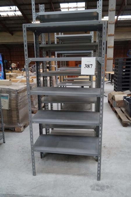 Steel Shelf 90 L x D x 45 cm H 190 + 2 pcs. L 40 D x 90 x 210 cm H