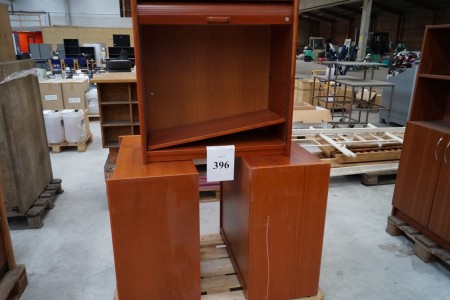 3 pieces. filing cabinets with tambour door