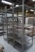 3 pieces. Stainless steel shelves L 60 D x 90 x 210 cm H