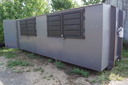 Lukket container for kroghejs, L: ca. 5,5 B: ca. 2,45 H: ca. 2,1 m