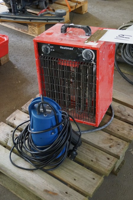 Electric heater 9 kW + dive pump