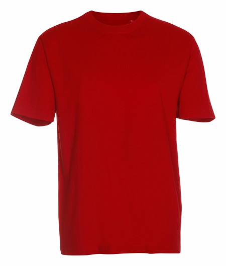 Non-Pressed Upright: 41 pcs. T-Shirt, Round Neckline, RED, 100% Cotton, 15 M - 26 L