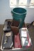 Various toolboxes + garbage bags