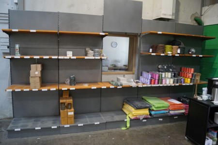 Various shelves with content.