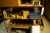 Contents in bookcase, miscellaneous bolts, kongo hammer (made in basement)