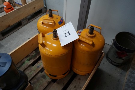 3 stk. 11 kg gasflasker
