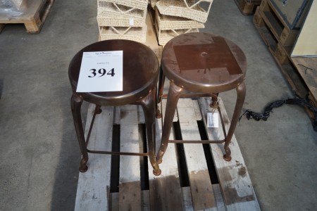 2 pcs. stools, copper look