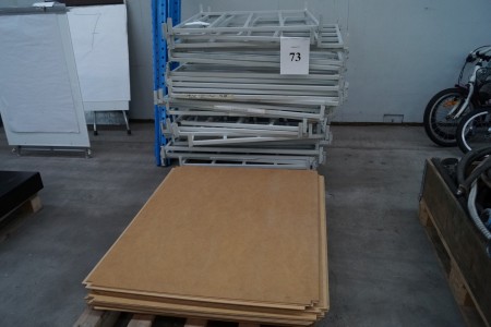 Metal shelving system with 7 bays and shelves