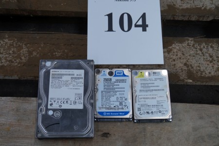 Harddisk 500GB 3.5" + harddisk 250GB 2,5" + harddisk 320GB 2,5"