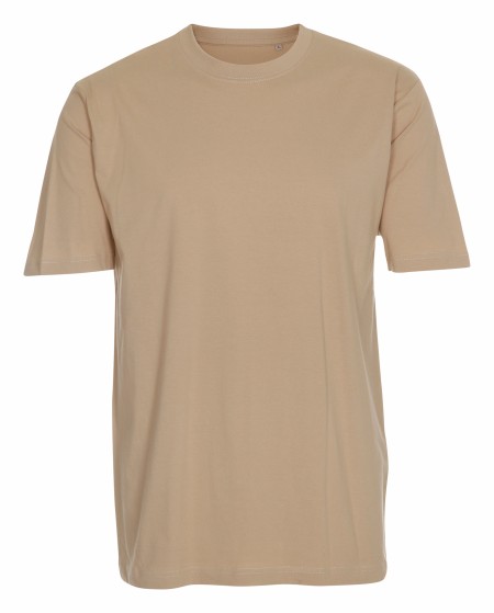 Firmatøj uden tryk ubrugt: 40 STK. T-shirt, rundhalset, SAND, 100% bomuld, 10 L - 20 XL - 10 XXL