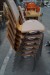 11 pcs. stacking chairs with fabric seat / back