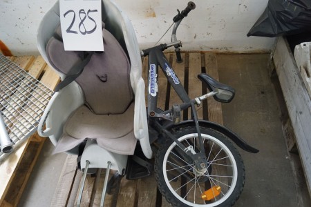 Børnecykel + cykelstol