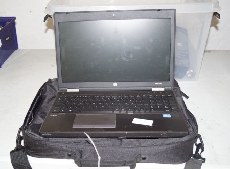 Laptop, brand HP Probook and mouse, headphones and more
