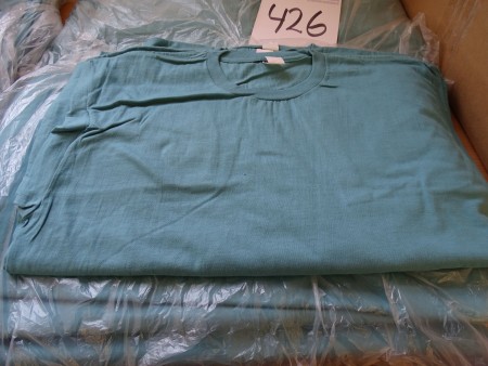 24 T-shirts med korte ærme, str L, farve turkis/blå