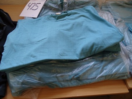 25 T-shirts med korte ærme, str L, farve turkis/blå