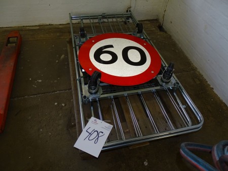 Transport stand with sign with speed dial