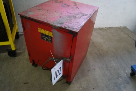 Heat cupboard for welding electrodes, width 56 cm, depth 64 cm, height 74 cm
