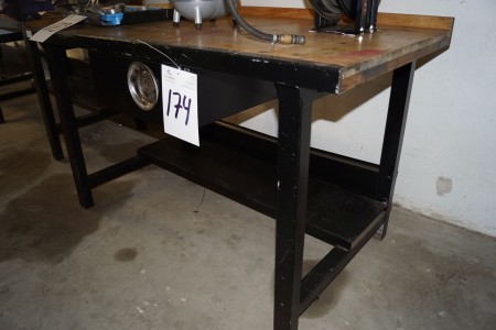 Werkstatttisch mit Schublade, Höhe 89 cm, Breite 150 cm, Tiefe 80 cm
