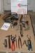 Palle with various air tools and car radio