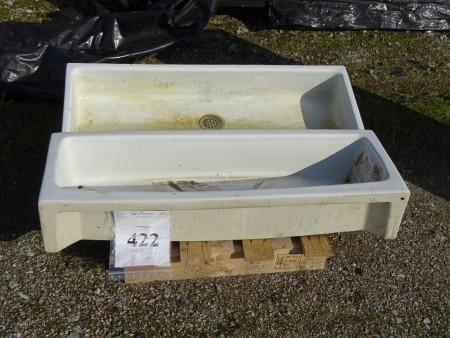 Vaske, 2 stk.: 100 cm x 39 cm og 100 cm x 34 cm