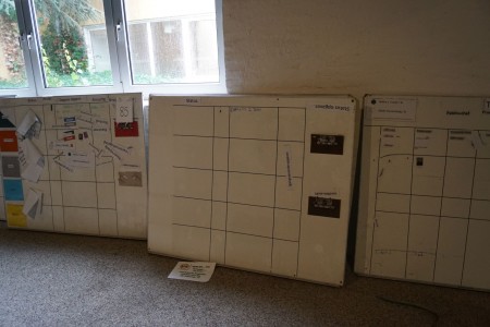 7 pieces of whiteboard and bulletin board