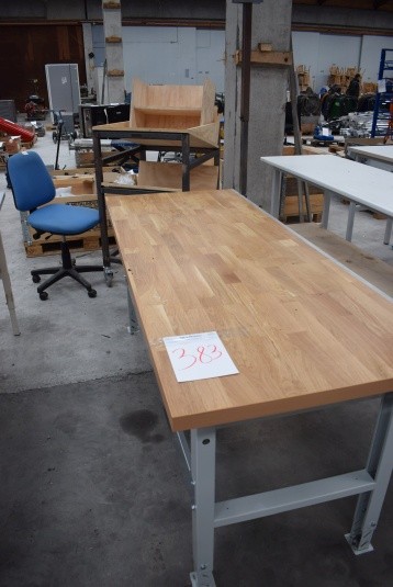 Arbejdsbord med skuffe L 200 x D 80 cm