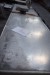 Rustfrit bord med nedfældet vask, armatur og slange,  L 250 D 62